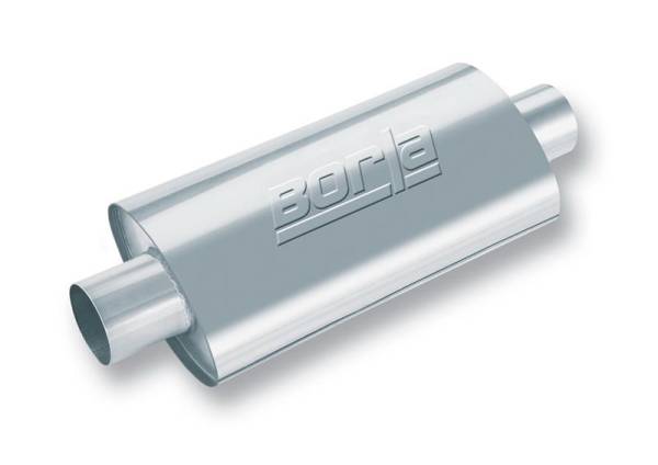 Borla - Borla 40942 Borla XR-1 Racing Sportsman 2 1/2 inch Outlet / 2 1/2 inch Inlet 16in Case Oval Muffler