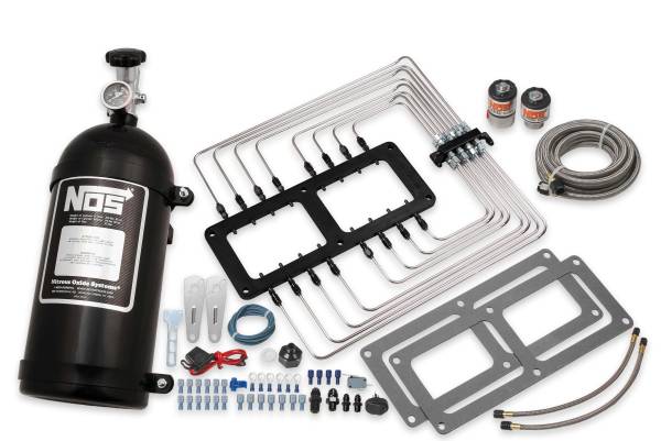 NOS - BHHV 02520BNOS NOS Supercharger Wet Nitrous System, Black Plate & Plumbing, Black 10 lb Bottle