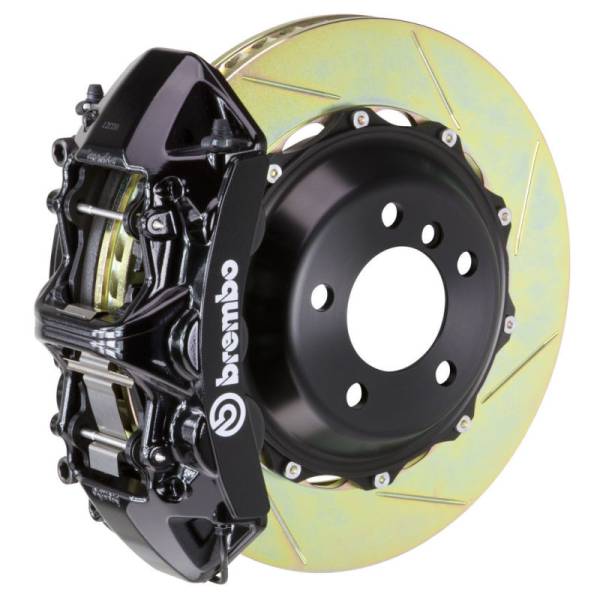 Brembo - Brembo 1M2.9016A1 Brembo 02-05 996 GT2 Front GT BBK 6 Piston Cast 380x32 2pc Rotor Slotted Type1 -Black