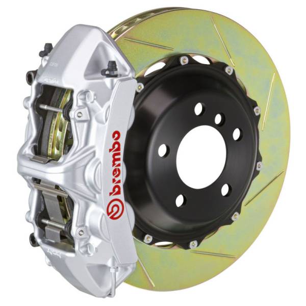 Brembo - Brembo 1M2.9016A3 Brembo 02-05 996 GT2 Front GT BBK 6 Piston Cast 380x32 2pc Rotor Slotted Type1 -Silver