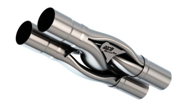 Borla - Borla 60746 Borla Universal Hydroformed Switchfire X-Pipe 3in ID 3in OD Outlets W/O Notches