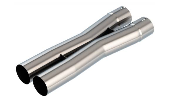 Borla - Borla 621104 Borla 2.5in Universal X-Pipe 3.21in Inlet Centerline 3.45in Outlet Centerline 27.63in OAL