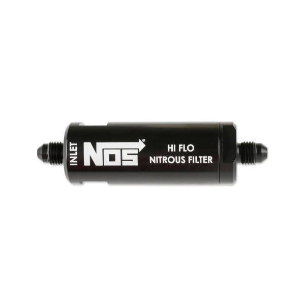 NOS - BHHV 15555NOS NOS In-Line Hi-Flow Nitrous Filter, 4AN - Black