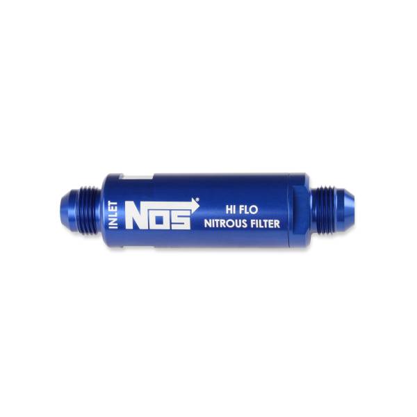 NOS - BHHV 15557NOS NOS In-Line Hi-Flow Nitrous Filter, 6AN - Blue