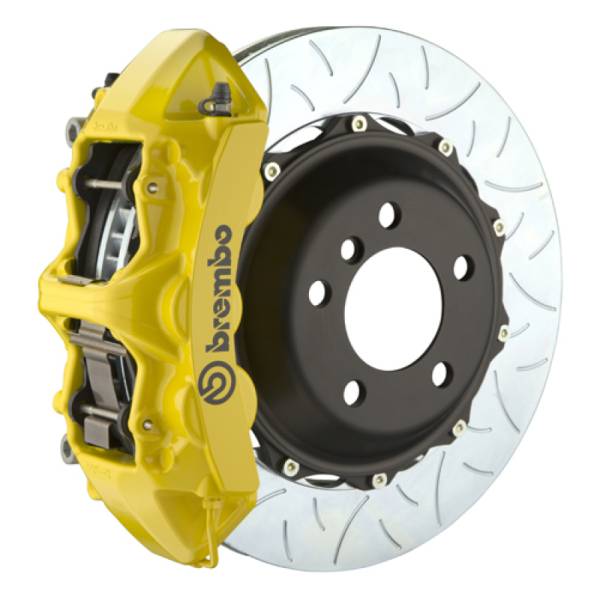 Brembo - Brembo 1M3.8066A5 Brembo 06-09 S2000 Front GT BBK 6 Piston Cast 355x32 2pc Rotor Slotted Type-3- Yellow