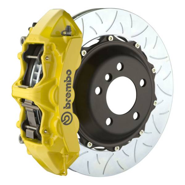 Brembo - Brembo 1M3.9015A5 Brembo 06-13 Corvette Z06 Excl CC Brakes Fr GT BBK 6Pist Cast 380x32 2pc Rotor Slot Type3- Yellow