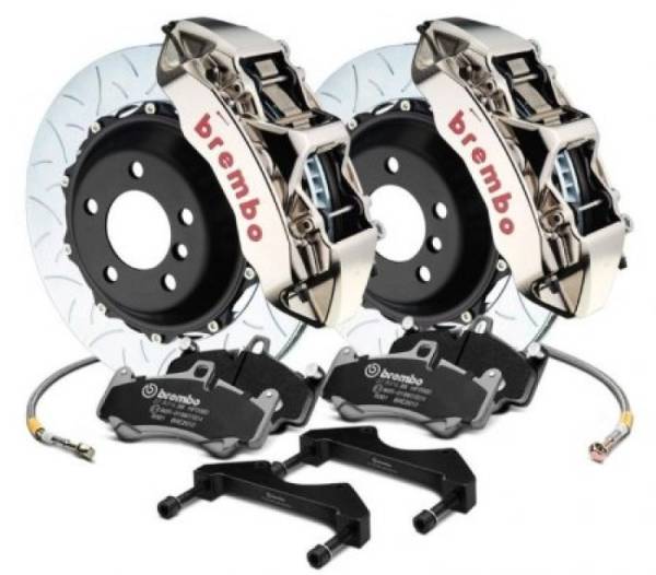 Brembo - Brembo 1M3.9015AR Brembo 06-13 Corvette Z06 Excl CC Brakes Fr GTR BBK 6Pist Billet 380x32 2pc Rotor Slot Type3-Nickel