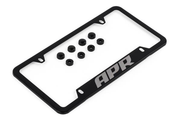 APR - HJQF A1000010 APR License Plate Frame - Thick, Black w/ Hiders