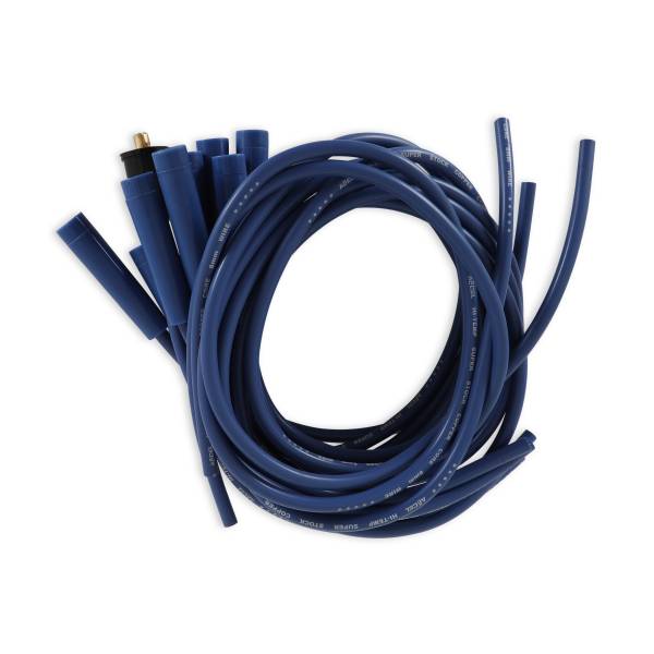 ACCEL - ACCEL 4038B SuperStock 4000 Series V8 Wires, Copper Core, 8mm Blue w/Blue Straight Boots