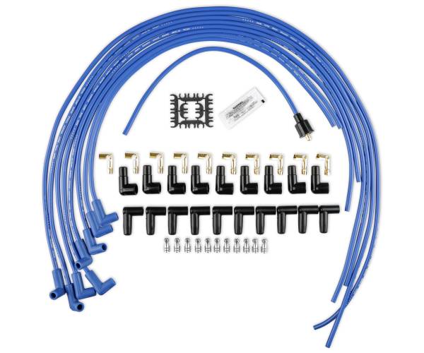 ACCEL - ACCEL 4039B SuperStock 4000 Series V8 Wires, Copper Core, 8mm Blue w/90° Blue Boots
