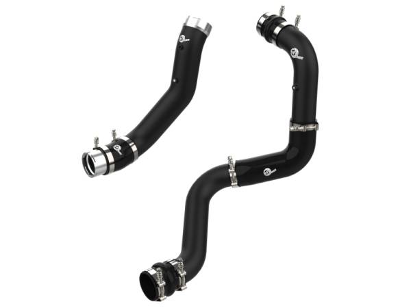 aFe - aFe 46-20444-B aFe BladeRunner Black 3in Aluminum Charge Pipe Kit 20-21 GM Diesel Trucks V8-6.6L (td) L5P