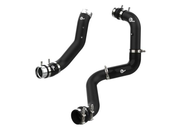 aFe - aFe 46-20704-B aFe 2024 GM Diesel Trucks V8 6.6L L5P BladeRunner Aluminum 3in Hot & 3.5in Cold Charge Pipe - Black