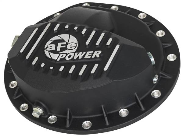aFe - aFe 46-70372 aFe Power Pro Series Rear Differential Cover Black w/ Machined Fins 99-13 GM Trucks (GM 9.5-14)