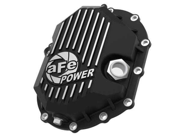 aFe - aFe 46-71050B AFE Power 11-18 GM 2500-3500 AAM 9.25 Axle Front Differential Cover Black Machined Street Series
