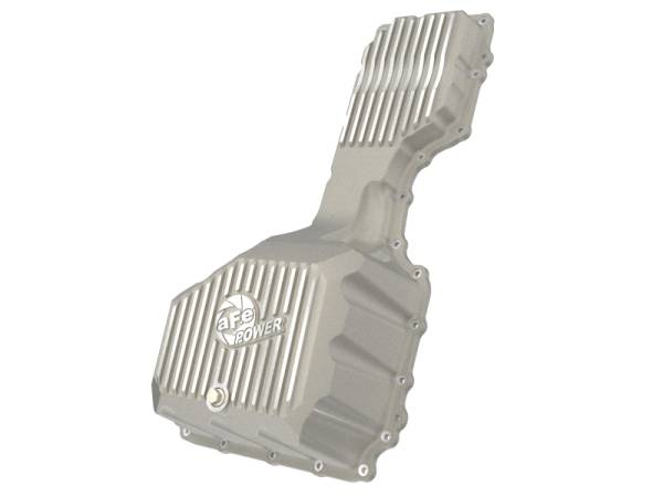 aFe - aFe 46-71360A aFe GM Diesel Trucks 17-19 V8-6.6L L5P POWER Street Series Engine Oil Pan Raw w/ Machined Fins