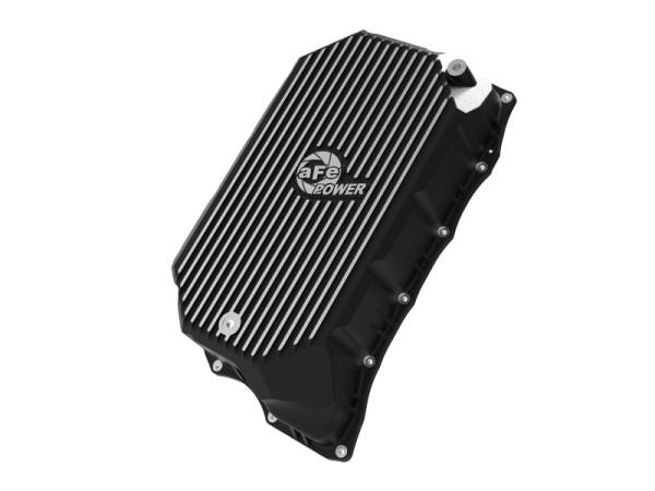 aFe - aFe 46-71380B aFe 20-25 GM Diesel V8-6.6L L5P Transmission Pan w/ Machined Fins - Black