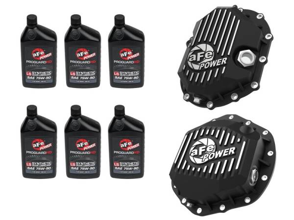 aFe - aFe 46-7708AB aFe Power Front/Rear Diff Cover Kit w/ Oil 20-25 GM Diesel Trucks V8 (AAM 9.25-12 & AAM 11.5-12-14)