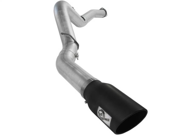 aFe - aFe 49-04040-B aFe Atlas Exhaust 5in DPF-Back Al Steel 07.5-10 GM Diesel Trucks V8-6.6L (td) LMM (Blk Tip)