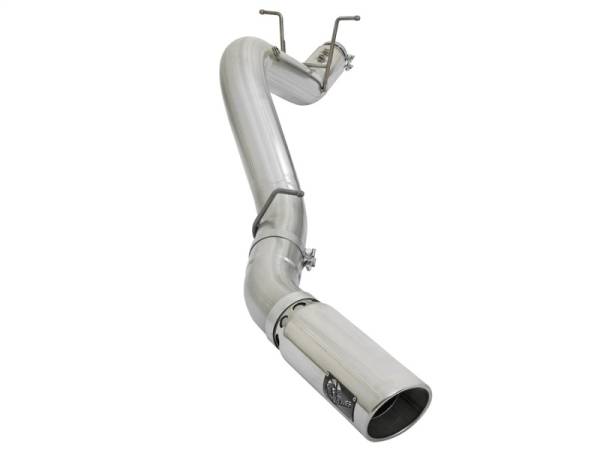 aFe - aFe 49-04085-P aFe ATLAS 5in DPF-Back Aluminized Steel Exhaust System w/Polished Tips 2017 GM Duramax 6.6L (td) L5P