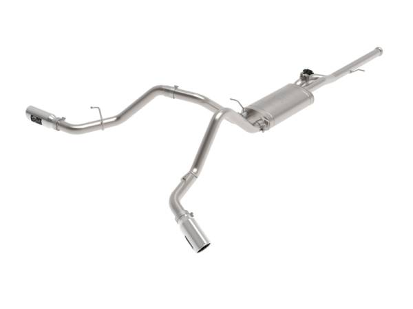 aFe - aFe 49-34132-P aFe Gemini XV 3in 304SS CB Exhaust w/ Cutout 14-19 GM Trucks 4.3/5.3L w/ Pol Tips - CrewCab/Extended