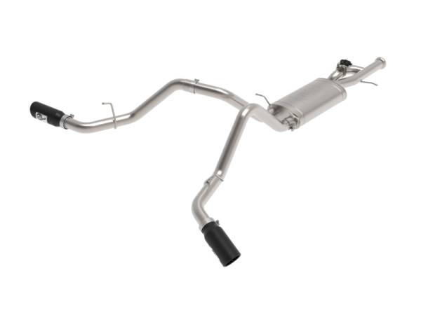 aFe - aFe 49-34133-B aFe Gemini XV 3in 304 SS Cat-Back Exhaust w/ Cutout 09-18 GM Trucks 4.3L/4.8L/5.3L w/ Black Tips
