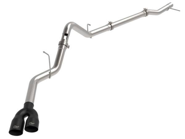 aFe - aFe 49-34145-B aFe Rebel XD Series 3 IN 304SS DPF-Back 23-24 GM Trucks L6-3.0L (td) LZ0- Dual Black Tip