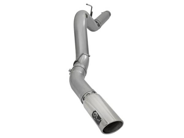 aFe - aFe 49-44081-P aFe LARGE Bore HD 5in Exhausts DPF-Back SS w/ Pol Tips 16-17 GM Diesel Truck V8-6.6L (td) LML/L5P