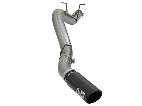 aFe - aFe 49-44085-B aFe LARGE BORE HD 5in 409-SS DPF-Back Exhaust w/Black Tip 2017 GM Duramax V8-6.6L (td) L5P