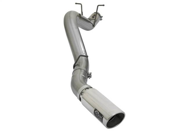 aFe - aFe 49-44085-P aFe LARGE BORE HD 5in 409-SS DPF-Back Exhaust w/Polished Tip 2017 GM Duramax V8-6.6L (td) L5P