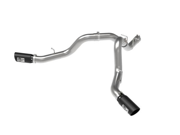 aFe - aFe 49-44126-B aFe Large Bore-HD 4in 409SS DPF-Back Exhaust System w/Black Tip 20 GM Diesel Trucks V8-6.6L (td) L5P