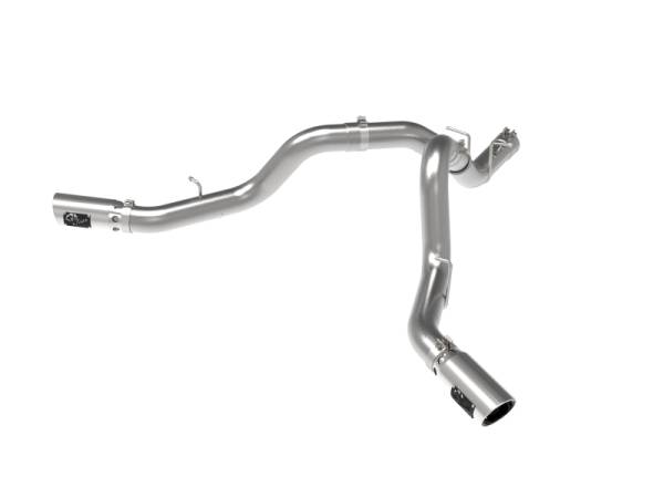 aFe - aFe 49-44126-P aFe Large Bore-HD 4in 409SS DPF-Back Exhaust System w/Polished Tips 20 GM Diesel Trucks V8-6.6L
