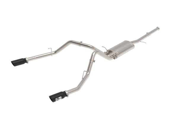 aFe - aFe 49-44135-B aFe Apollo GT Series Cat-Back Exhaust GM Trucks 09-18 V6-4.3L/V8-4.8/5.3L-Dual Rear Exit Black Tips