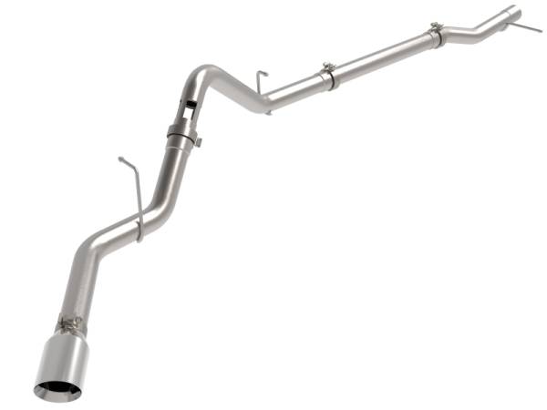 aFe - aFe 49-44144-P aFe 23-24 GM Trucks L6 Large Bore-HD 3 IN 409 Stainless Steel DPF-Back Exhaust System w/Polished Tip