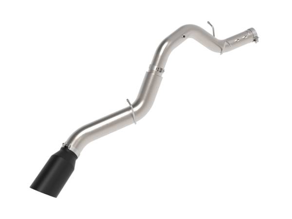 aFe - aFe 49-44147-B aFe Large Bore-HD 5in 409SS DPF-Back Exhaust System w/Blk Tip 24-25 GM Diesel Trucks V8-6.6L(td) L5P