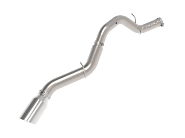aFe - aFe 49-44147-P aFe Large Bore-HD 5in 409SS DPF-Back Exhaust System w/Pol Tip 24-25 GM Diesel Trucks V8-6.6L(td) L5P