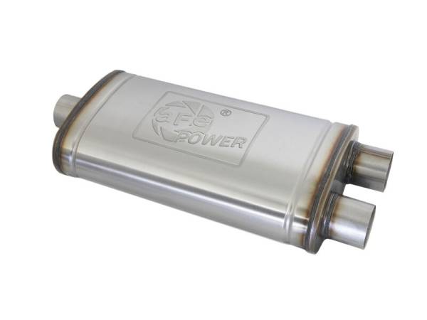 aFe - aFe 49M30015 aFe MACH Force-Xp Muffler 3 IN ID Center/Dual-Outlet x 11 IN W x 6 IN H x 22 IN L - Oval Body