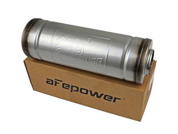 aFe - aFe 49M30045 aFe MACH Force-Xp Muffler 2-1/2 IN ID Center/Center x 9 IN Dia. x 14 IN L - Round Body