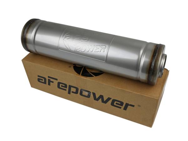 aFe - aFe 49M30048 aFe MACH Force-Xp Muffler 2-1/2 IN ID Center/Center x 5 IN Dia. x 18 IN L - Round Body