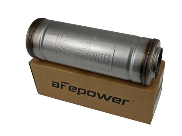 aFe - aFe 49M30049 aFe MACH Force-Xp Muffler 3 IN ID Center/Center x 5 IN Dia. x 14 IN L - Round Body
