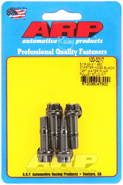 ARP - ARP 100-3217 ARP 5/16-24 X 1.450 starter nose black 12pt water pump pulley stud kit