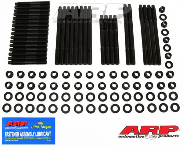 ARP - ARP 134-4307 ARP SBC w/Brodix,Rodeck alm Black, 12/18A WT/Clone Brodix hd 3/8 ctr blt holes Head Stud Kit