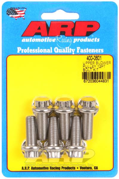 ARP - ARP 400-0601 ARP Upper blower pulley SS 12pt bolt kit