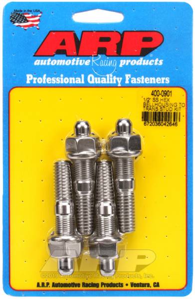ARP - ARP 400-0901 ARP 1/2in SS hex bellhousing to trans stud kit