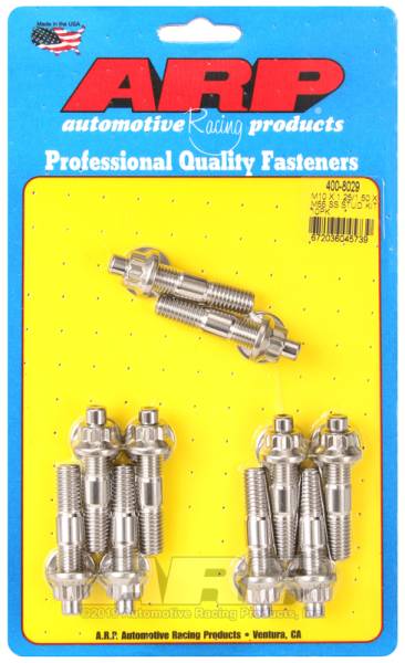 ARP - ARP 400-8029 ARP M10 X 1.25/1.50 X 55mm broached stud kit 10pcs