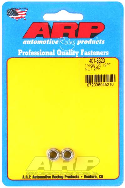 ARP - ARP 401-8320 ARP 1/4-20 SS 12pt nut kit