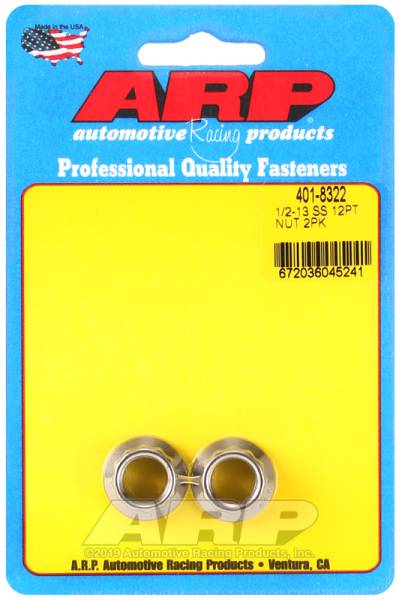 ARP - ARP 401-8322 ARP 1/2-13 SS 12pt nut kit
