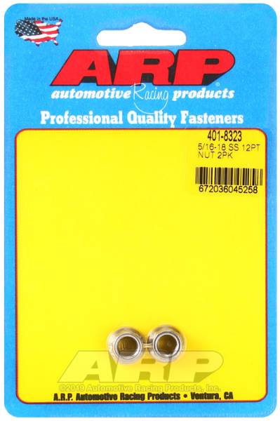 ARP - ARP 401-8323 ARP 5/16-18 SS 12pt nut kit