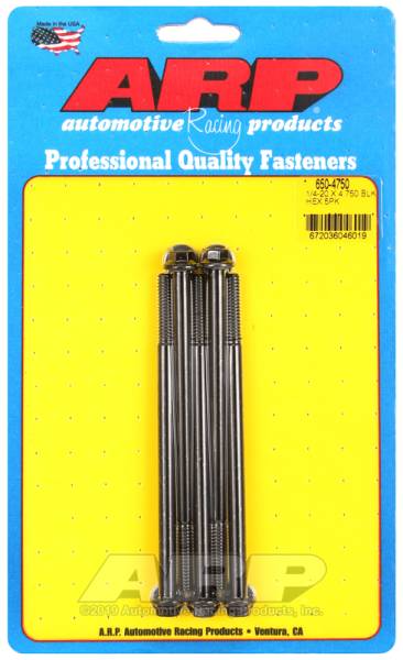 ARP - ARP 650-4750 ARP 1/4-20 X 4.750 hex black oxide bolts