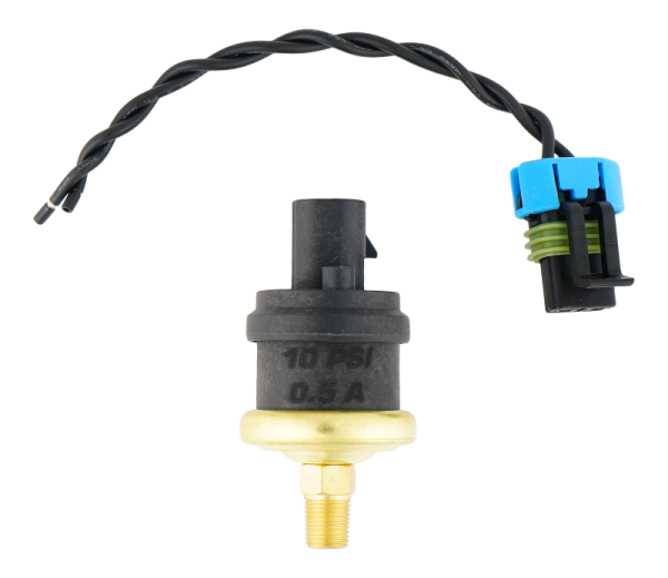 DeatschWerks - DeatschWerks 4-HOBBS-10 DeatschWerks 10psi 1/8th NPT Adjustable (8-12PSI) Hobbs Switch with Pigtail (0.5A)