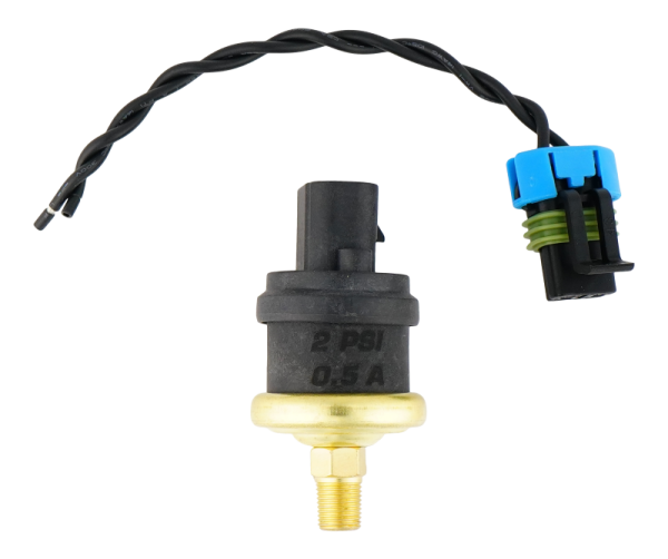 DeatschWerks - DeatschWerks 4-HOBBS-2 DeatschWerks 2psi 1/8th NPT Adjustable (1-3psi) Hobbs Switch with Pigtail (0.5A)
